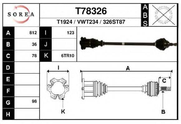 Приводной вал EAI T78326