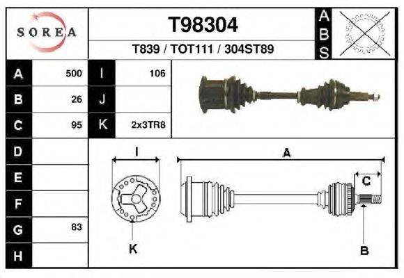 Приводной вал EAI T98304