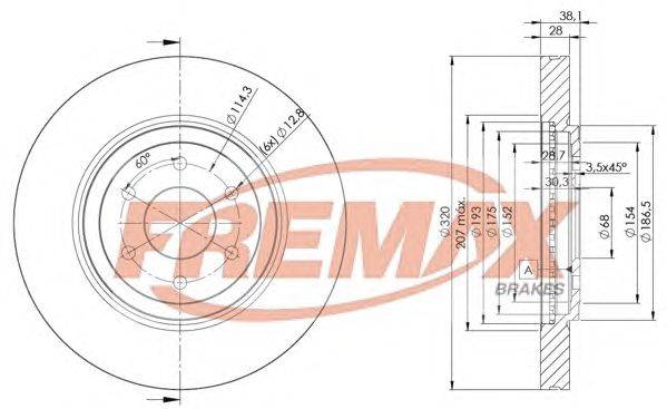 Тормозной диск FREMAX BD4199