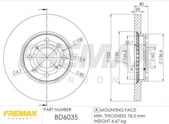Тормозной диск FREMAX BD-6035