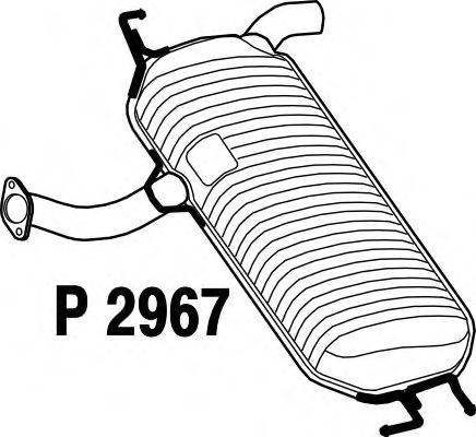 Глушитель выхлопных газов конечный FENNO 2967