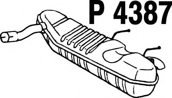 Глушитель выхлопных газов конечный FENNO P4387