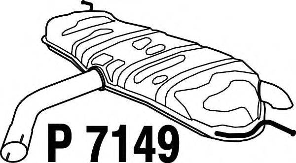 Глушитель выхлопных газов конечный FENNO P7149