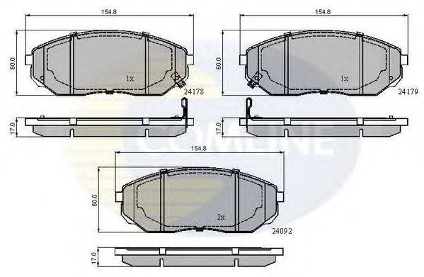 Комплект тормозных колодок, дисковый тормоз COMLINE CBP31178