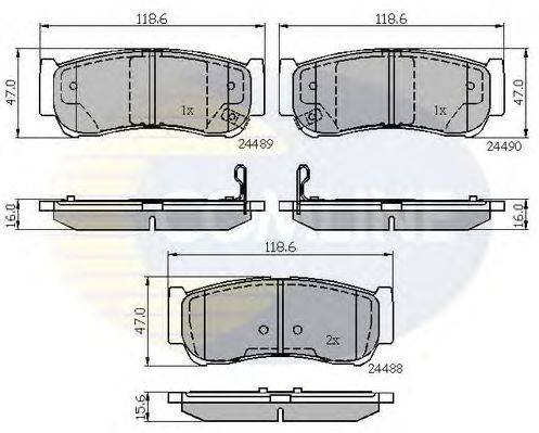 Комплект тормозных колодок, дисковый тормоз COMLINE CBP31714