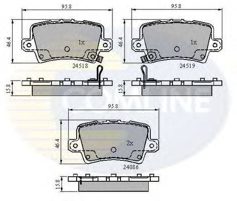 Комплект тормозных колодок, дисковый тормоз ALLIED NIPPON ADB31587