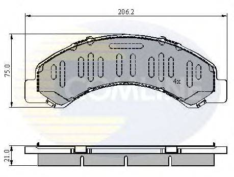 Комплект тормозных колодок, дисковый тормоз COMLINE CBP3918