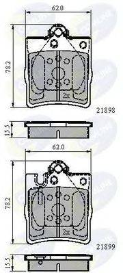 Комплект тормозных колодок, дисковый тормоз COMLINE CBP0915