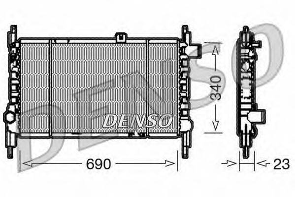 Радиатор, охлаждение двигателя NPS DRM44003