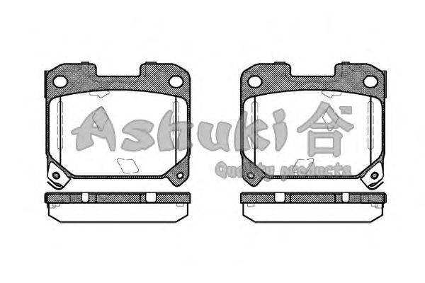 Комплект тормозных колодок, дисковый тормоз ASHUKI 10835102