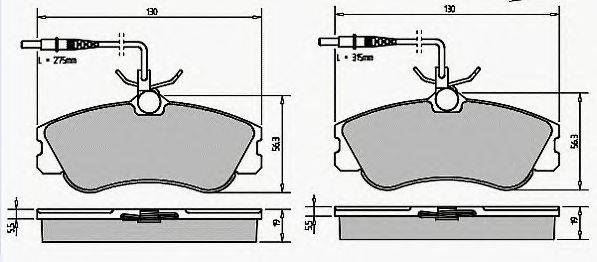 Комплект тормозных колодок, дисковый тормоз ASHUKI QP45-01