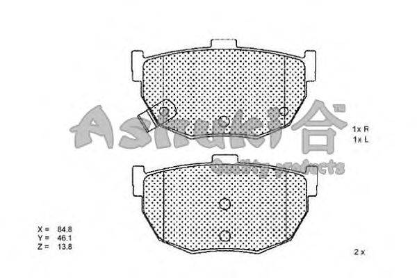 Комплект тормозных колодок, дисковый тормоз ASHUKI 1083-3050J