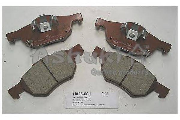Комплект тормозных колодок, дисковый тормоз ASHUKI H025-60J