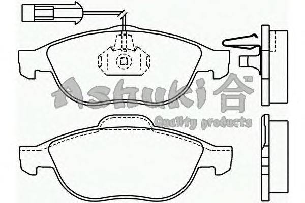 Комплект тормозных колодок, дисковый тормоз ASHUKI QA63-05
