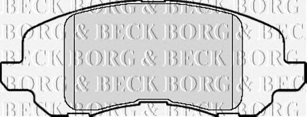 Комплект тормозных колодок, дисковый тормоз BORG & BECK BBP2125