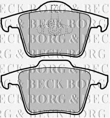 Комплект тормозных колодок, дисковый тормоз BORG & BECK BBP2136