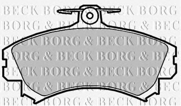Комплект тормозных колодок, дисковый тормоз BORG & BECK BBP2151