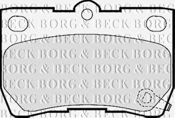 Комплект тормозных колодок, дисковый тормоз BORG & BECK BBP2157