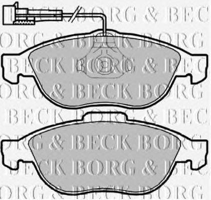 Комплект тормозных колодок, дисковый тормоз BORG & BECK BBP2160