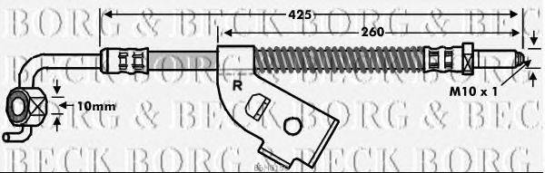 Тормозной шланг BORG & BECK BBH6150