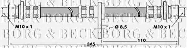 Тормозной шланг BORG & BECK BBH6194