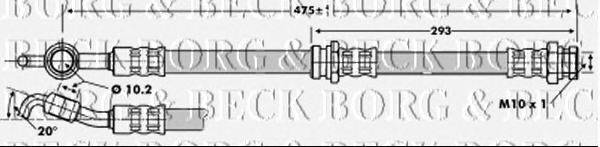 Тормозной шланг BORG & BECK BBH6726