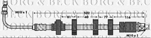 Тормозной шланг Brake ENGINEERING 77356