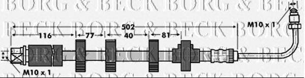 Тормозной шланг BORG & BECK BBH6834