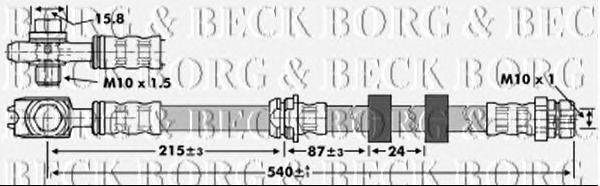 Тормозной шланг BORG & BECK BBH6851