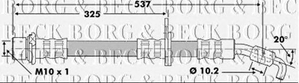 Тормозной шланг BORG & BECK BBH6852