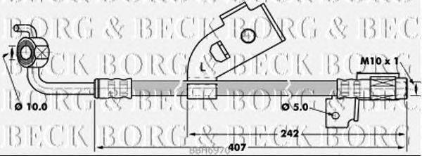 Тормозной шланг BORG & BECK BBH6970