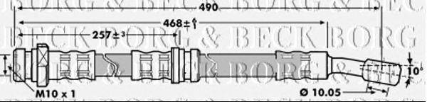 Тормозной шланг BORG & BECK BBH7007