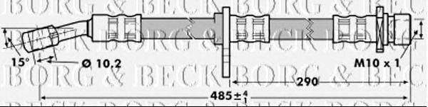 Тормозной шланг BORG & BECK BBH7018