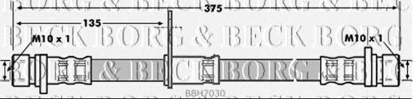 Тормозной шланг BORG & BECK BBH7030