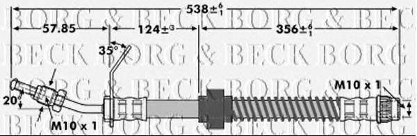 Тормозной шланг BORG & BECK BBH7131