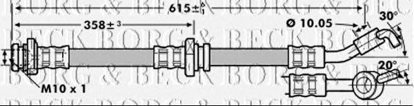 Тормозной шланг BORG & BECK BBH7136