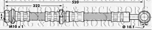 Тормозной шланг BORG & BECK BBH7195