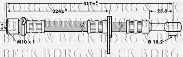 Тормозной шланг BORG & BECK BBH7202