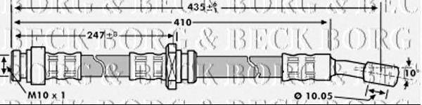 Тормозной шланг BORG & BECK BBH7206