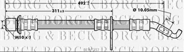 Тормозной шланг BORG & BECK BBH7357
