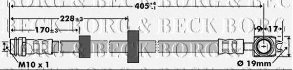 Тормозной шланг BORG & BECK BBH7383