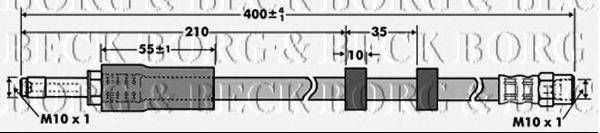 Тормозной шланг BORG & BECK BBH7390