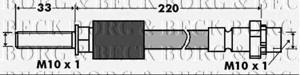 Тормозной шланг BORG & BECK BBH7393