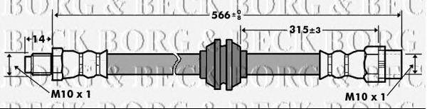 Тормозной шланг BORG & BECK BBH7395