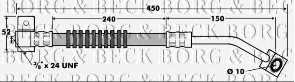 Тормозной шланг BORG & BECK BBH7411