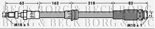 Тормозной шланг BORG & BECK BBH7475