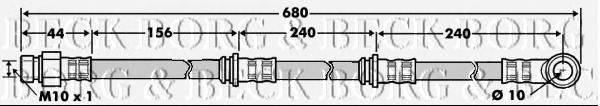 Тормозной шланг BORG & BECK BBH7503