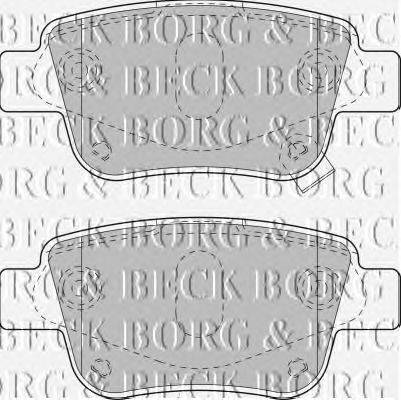 Комплект тормозных колодок, дисковый тормоз BORG & BECK BBP1880