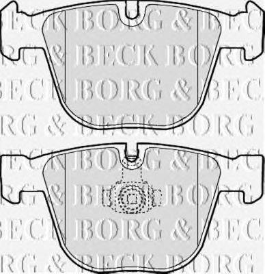 Комплект тормозных колодок, дисковый тормоз BORG & BECK BBP1977