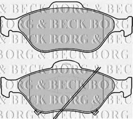 Комплект тормозных колодок, дисковый тормоз BORG & BECK BBP1999